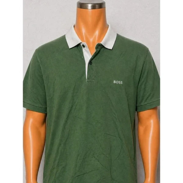 Hugo Boss Green Polo Shirt Size Large - Image 3