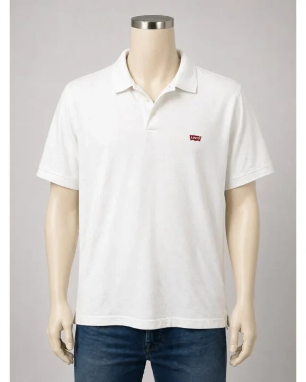 Levi's White Polo Shirt Large