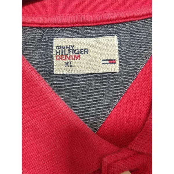 Tommy Hilfiger Denim Men’s Red Polo Shirt XL - Image 4