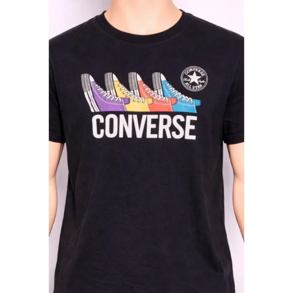 Converse Men’s Black Graphic T-Shirt Size L - Image 3