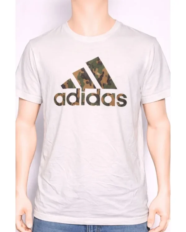 Adidas White Camo Logo T-Shirt