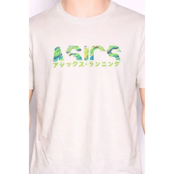 ASICS Men’s White Graphic T-Shirt Size L - Image 3