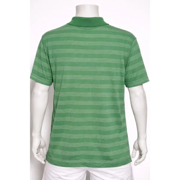 Nike Golf Men’s Green Striped Polo Shirt Large - Image 2