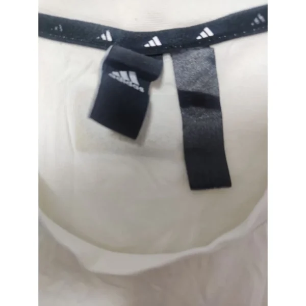 Adidas Men’s Beige Logo T-Shirt Medium - Image 4