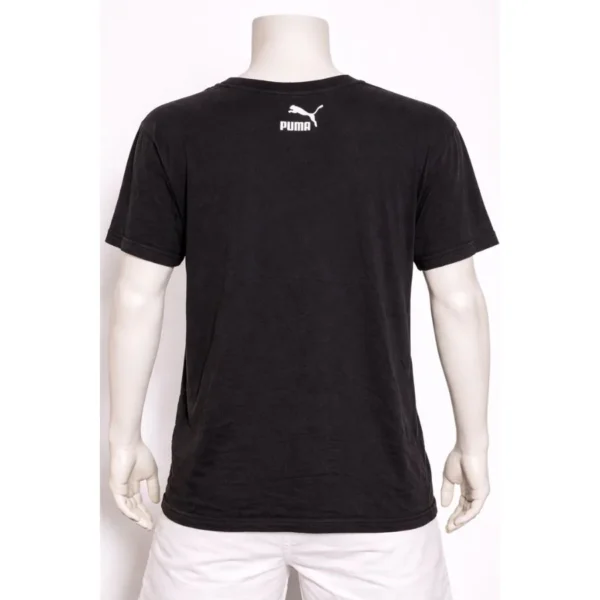 Puma Men’s Black Graphic T-Shirt Small - Image 2
