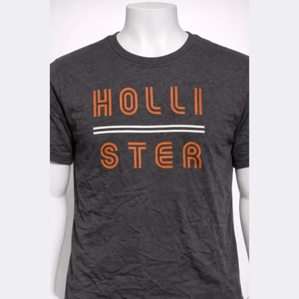 Hollister Men’s Grey Graphic T-Shirt Medium - Image 3