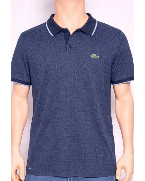 Lacoste Blue Pattern Polo Shirt