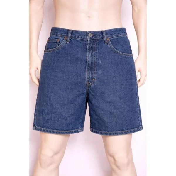 Men’s Blue Denim Straight Fit Shorts