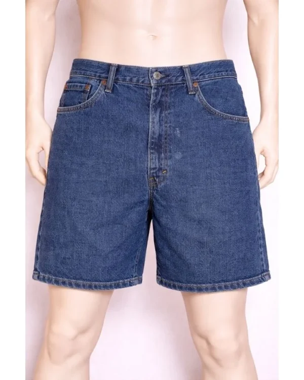 Men’s Blue Denim Straight Fit Shorts