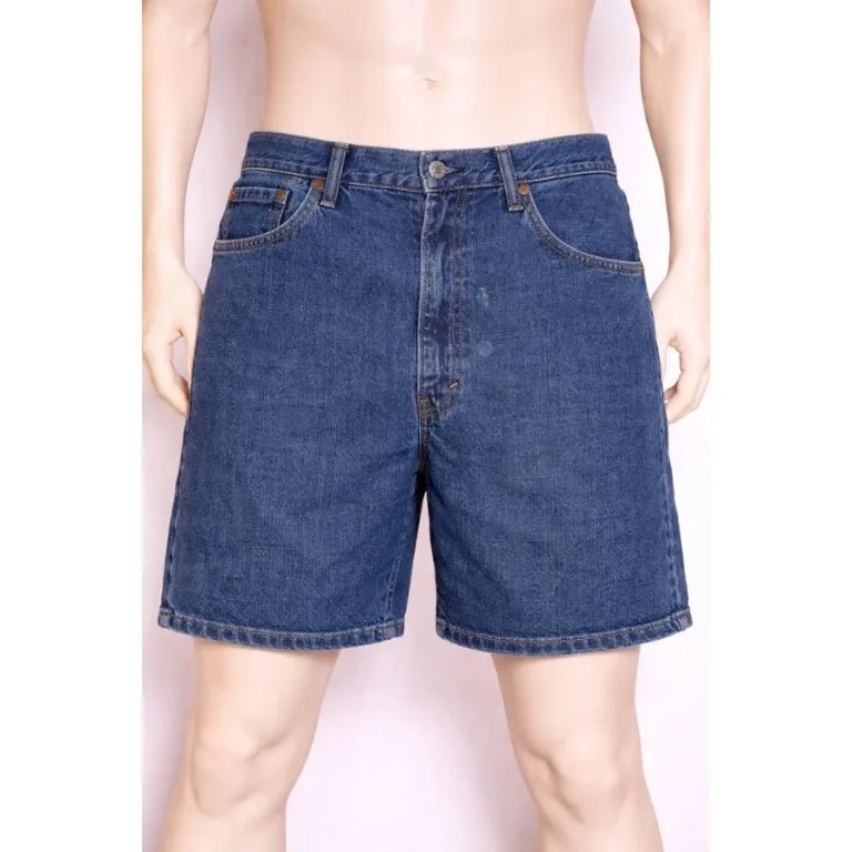 Men’s Blue Denim Straight Fit Shorts