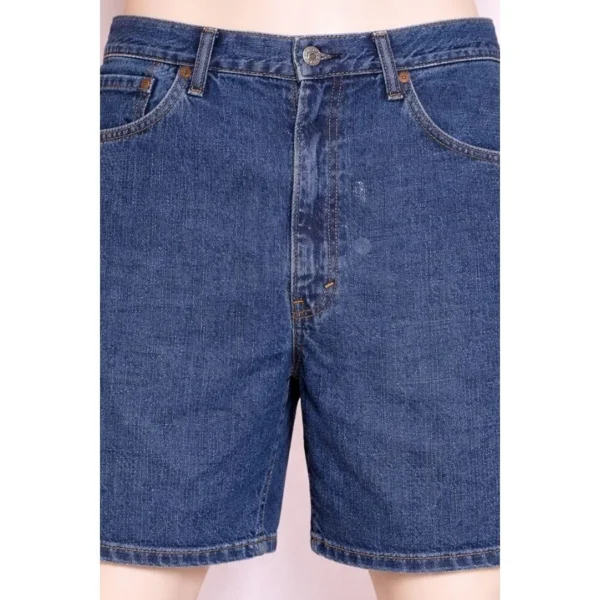 Men’s Blue Denim Straight Fit Shorts Small - Image 3