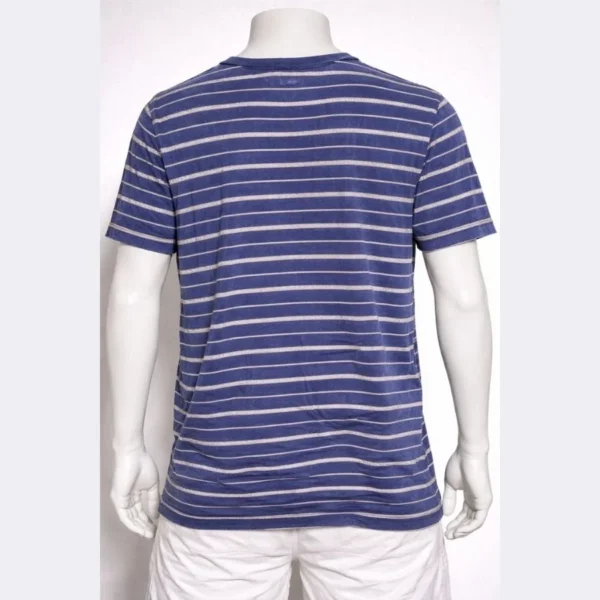 Real Cool Cotton Men’s Blue Striped T-Shirt - Image 2
