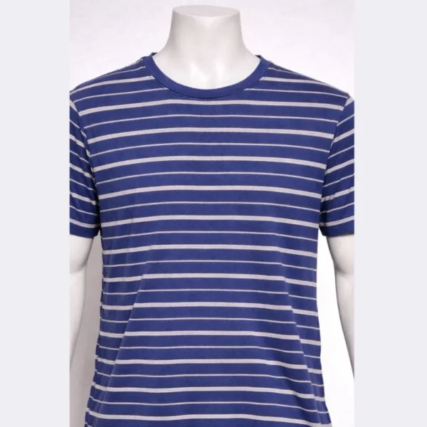 Real Cool Cotton Men’s Blue Striped T-Shirt - Image 3