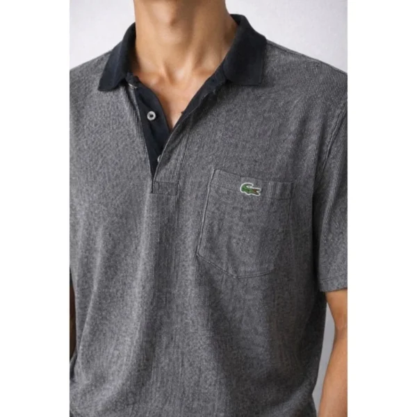 Lacoste Men's Grey Classic Polo Shirt - Size Medium - Image 3