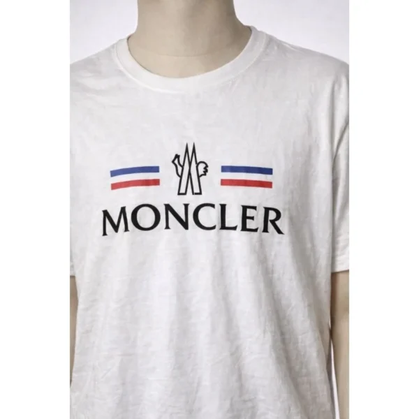 Moncler Men's Logo Print T-Shirt - Size Medium - Image 3