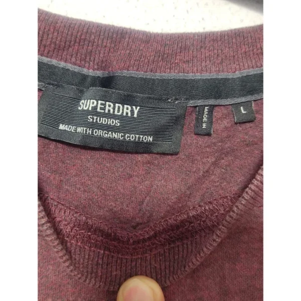 Superdry Men’s Maroon T-Shirt Large - Image 4