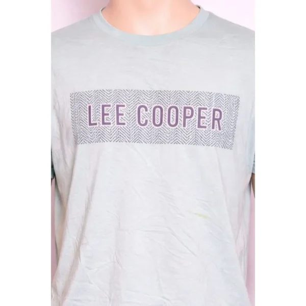 Lee Cooper Graphic T-Shirt Light Green Size Large - Image 3