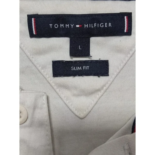 Tommy Hilfiger White Polo Shirt Size Large - Image 4