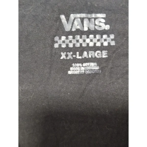 Vans Black Logo T-Shirt Size XXL - Image 4