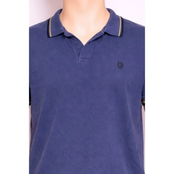 Blue Casual Polo Shirt Size Medium - Image 3